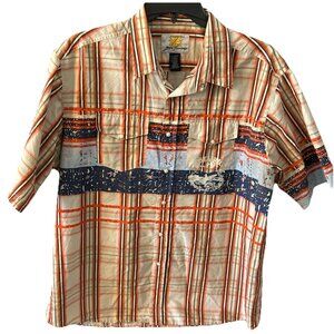 Zero Tolerance Men’s Shirt XL Button Up Pearl Snaps Short Sleeve Casual Colorful